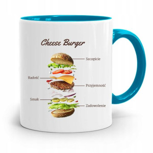 Kubek Błękitny Dla Kucharza Cheese Burger Prezent