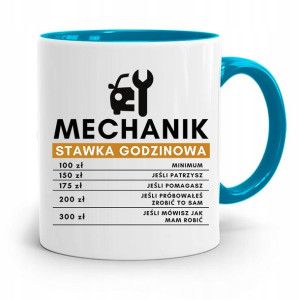 Kubek Błękitny Dla Mechanika Stawka Godzinowa