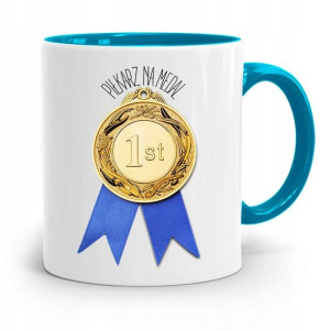 Kubek Błękitny Dla Piłkarza Zawodnika Na Medal
