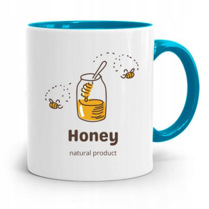 Kubek Błękitny Dla Pszczelarza Honey Natural