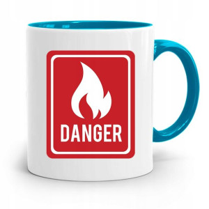 Kubek Błękitny Dla Strażaka Danger Prezent