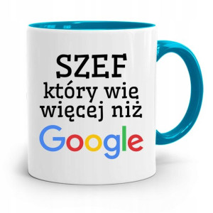 Kubek Błękitny Dla Szefa Szefowa Wie Więcej Niż