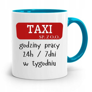 Kubek Błękitny Dla Taksówkarza Godziny Pracy