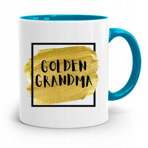 Kubek Błękitny Dzień Babci Golden Grandma Prezent