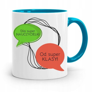 Kubek Błękitny Dzień Nauczyciela Super Klasa