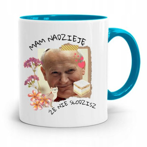 Kubek Błękitny Jan Paweł Ii Papież Mam Nadzieję