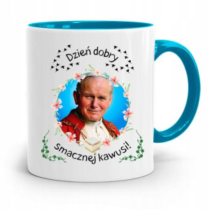 Kubek Błękitny Jan Paweł Ii Papież Smacznej Kawusi