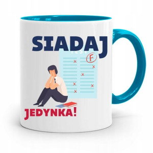 Kubek Błękitny Na Dzień Nauczyciela Siadaj Jedynka