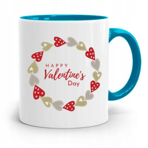 Kubek Błękitny Na Walentynki Happy Valentine's Day