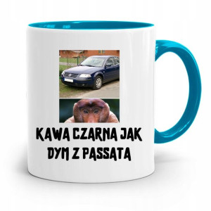 Kubek Błękitny Nosacz Janusz Kawa Czarna Jak Dym