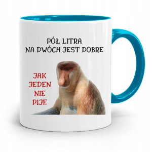 Kubek Błękitny Nosacz Janusz Pół Litra Na Dwóch