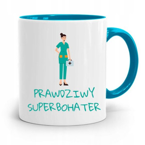 Kubek Błękitny Pielęgniarki Prawdziwy Bochater