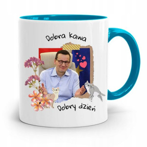 Kubek Błękitny Politycy Premier Mateusz Morawiecki