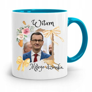 Kubek Błękitny Politycy Premier Mateusz Morawiecki