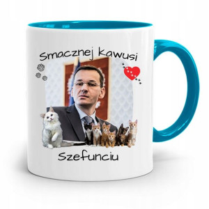 Kubek Błękitny Politycy Premier Mateusz Morawiecki