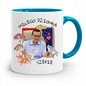 Kubek Błękitny Politycy Premier Mateusz Morawiecki