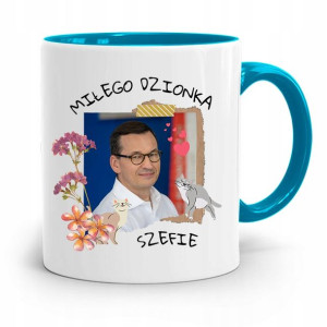 Kubek Błękitny Politycy Premier Mateusz Morawiecki