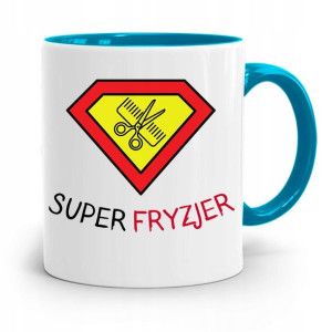 Kubek Błękitny Prezent D Fryzjera Super Fryzjer