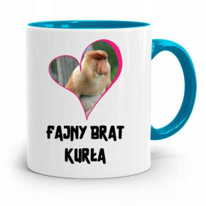 Kubek Błękitny Prezent Dla Brata Fajny Brat Kurła