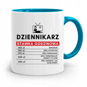 Kubek Błękitny Prezent Dla Dziennikarza Reportera