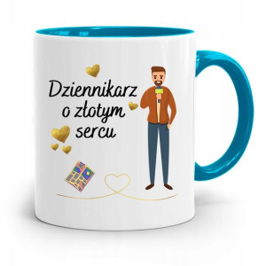 Kubek Błękitny Prezent Dla Dziennikarza Reportera