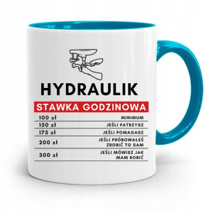 Kubek Błękitny Prezent Dla Hydraulika Stawka