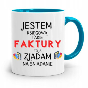 Kubek Błękitny Prezent Dla Księgowej Księgowego