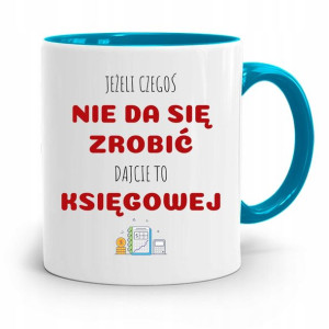 Kubek Błękitny Prezent Dla Księgowej Księgowego