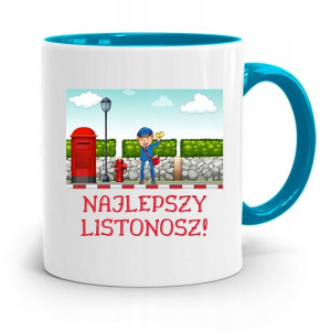 Kubek Błękitny Prezent Dla Listonosza Najlepszy