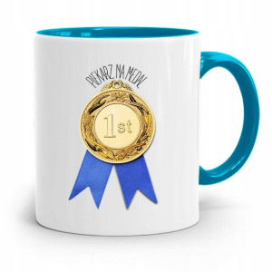 Kubek Błękitny Prezent Dla Piekarza Na Medal #1