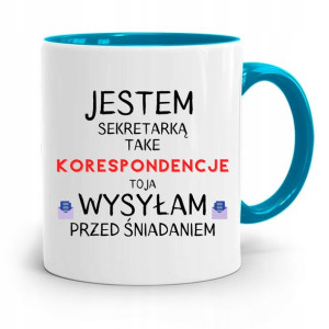 Kubek Błękitny Prezent Dla Sekretarki Jestem