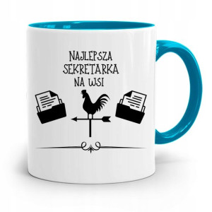 Kubek Błękitny Prezent Dla Sekretarki Najlepsza