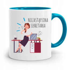 Kubek Błękitny Prezent Dla Sekretarki Sekretarka