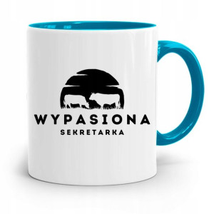 Kubek Błękitny Prezent Dla Sekretarki Wypasiona