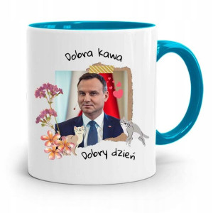 Kubek Błękitny Prezydenta Andrzej Duda Dobra Kawa