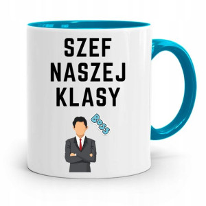 Kubek Błękitny Rezent Dzień Nauczyciela Szef Boss