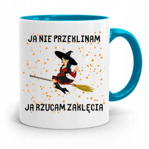Kubek Błękitny Śmieszny Zabawny Ja Nie Przeklinam