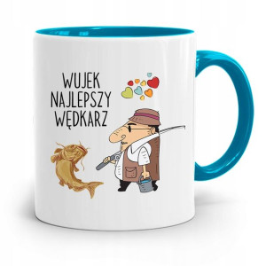 Kubek Błękitny Wędkarza Rybak Wujek Najlepszy