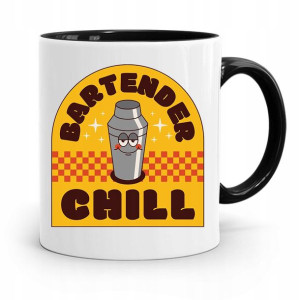 Kubek Czarny Barmana Bartender Chill Prezent