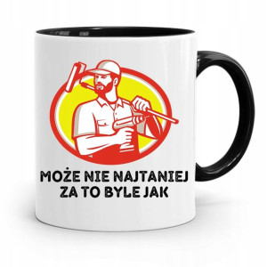 Kubek Czarny Budowlańca Majstra Fachowca Prezent