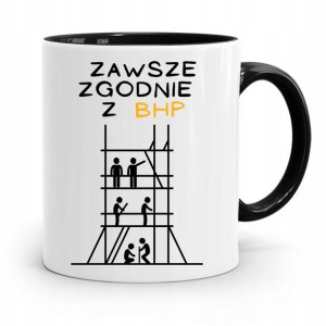 Kubek Czarny Budowlańca Majstra Fachowca Prezent