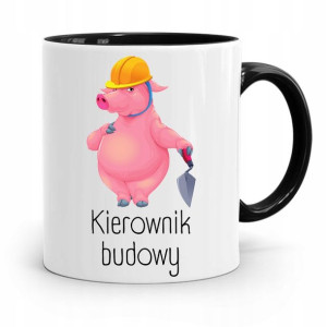 Kubek Czarny Budowlańca Majstra Fachowca Prezent