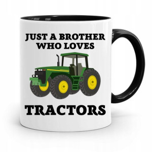Kubek Czarny Dla Brata Brother Who Loves Tractors