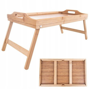 Taca Śniadaniowa Rozkładana Bambus 50x30 Cm