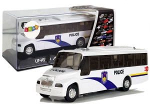 Autobus Policyjny Bus Policja Biały z Naciągiem  Dźwięk