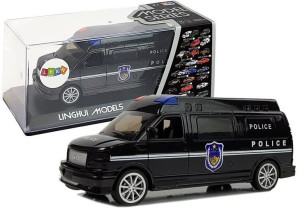 Auto Policja  z Naciągiem  ze światłami i dźwiękiem
