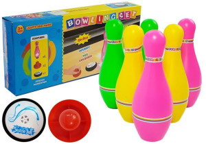 Zestaw do Gry w  Kręgle Kolorowy 6szt Świeci