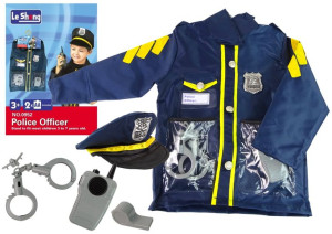 Strój Przebranie Policjanta Akcesoria Odznaka Karnawał
