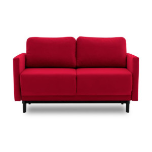 Sofa LAYA rozkładana welur kolor TRINITY 24 czerwona