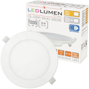 Panel LED Podtynkowy 16W=90W 1335lm Plafon Lampa Sufitowa Ciepła LEDLUMEN